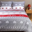 Kép 1/6 - renszarvasos-szivecskes-karacsonyi-flanel-egyszemelyes-agynemuhuzat
