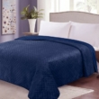 Kép 1/3 - Acél kék kétoldalas steppelt ágytakaró