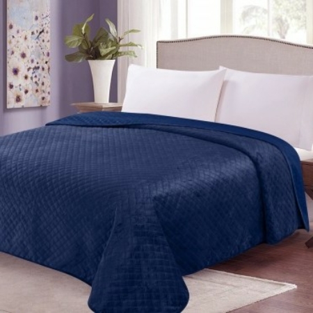 Acél kék kétoldalas steppelt ágytakaró