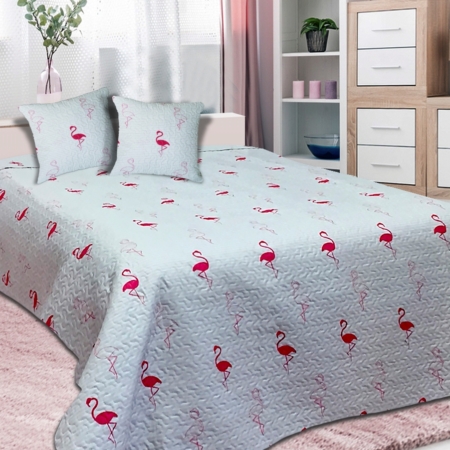 Flamingo mintás ágytakaró franciaágyra