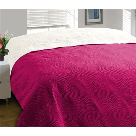 Kétoldalas steppelt pink ágytakaró (170x210 cm)
