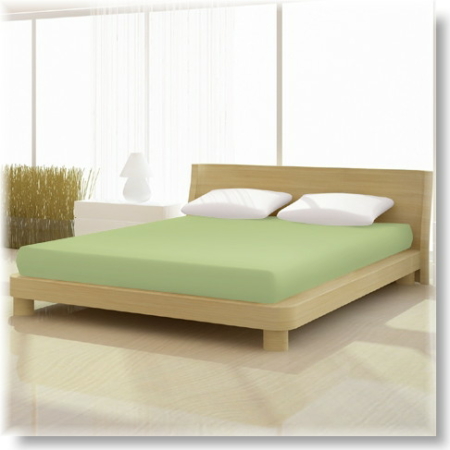 Pamut-elastan classic almazöld színű gumis lepedő 200/220*220/240 cm-es matracra
